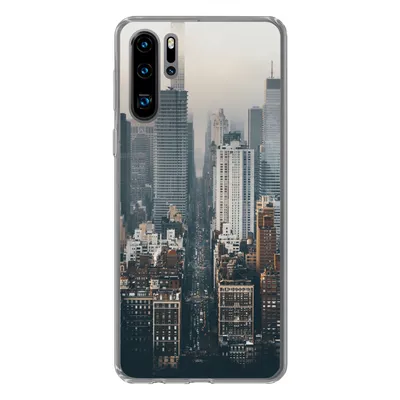 Produktbild von MuchoWow® Handyhülle Schutzhülle Hülle für Huawei P30 Pro Skyline von New York Silikon Softcase Handy Hülle - Schutzdeckel