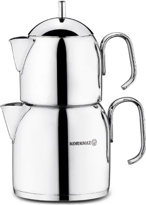 Produktbild von Korkmaz Pera Teekanne Edelstahl, Silber