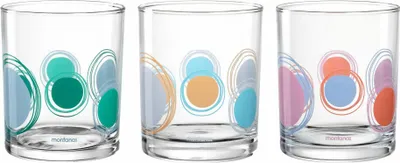 Immagine prodotto di Montana :New Dots, Multicolore, Trasparente, Vetro, 3 pezzi, Rotondo, 240 ml, 80 mm