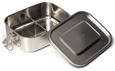 Edelstahl-Lunchbox, 1200 ml, 2 Trennwände, auslaufsicher