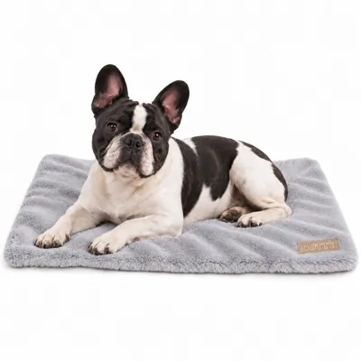 Immagine prodotto di DOTTY Tappetino soffice per cani M 75x55 cm grigio, morbido cuscino per cani, cuccia lavabile, tappetino accogliente per il riposo, Standard 100