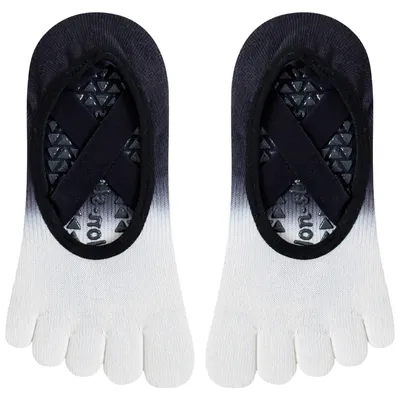 Produktbild von 2 Paar Yoga Socken für Fitness Ballett, Rutschfeste Pilates Socken für Damen Mädchen, Schwarz