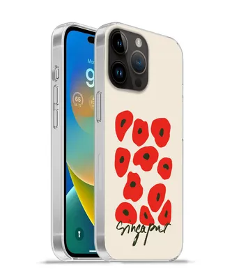 Produktbild von MuchoWow® Handyhülle Schutzhülle Hülle für Apple iPhone 14 Pro - Softcase Blumen - Mohn - Muster Silikon Softcase Handy Hülle - Umschlag