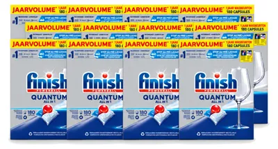 Produktbild von 12 x Finish Powerball Quantum All in 1 Geschirrspültabs - Vorteilspackung - 12 Stücke