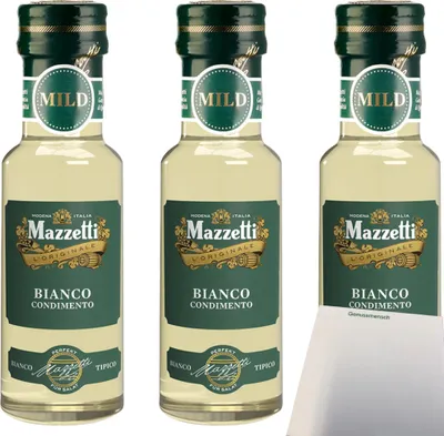 Produktbild von Mazzetti piccolo Condimento Bianco 3er Pack (3x100ml Flasche) + usy Block