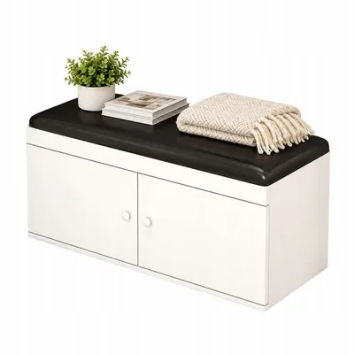 Obrázok produktu pre Skriňa na topánky moderná, biela, sedenie, lavica,  priestranná 60 cm