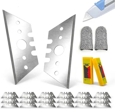 Obrázok produktu pre Trapézové čepele pre rezák, 20 kusov, oceľ, 52 x 19 x 0.6 mm, pre remeselníkov