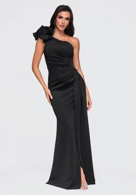 Produktbild von LARICA Kleid maxi asymmetrisch elegant LA-OM-DLR445 black M