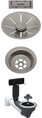 Immagine prodotto di Set di accessori per scarico a pavimento, colore bianco, modello InFino senza comando a distanza, finitura platino satinato, codice prodotto 207425