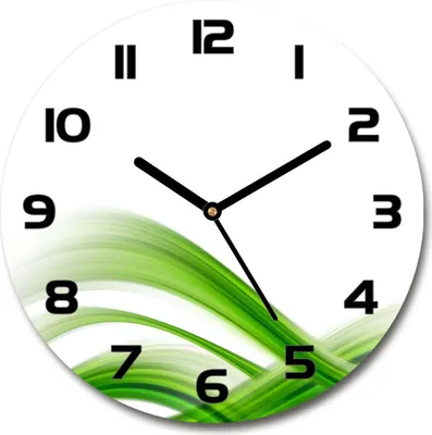 Produktbild von Wanduhr aus Glas 30fi Glasbild Glasuhr Gehärtetes Glas - schwarze-zeiger - Wave abstraction