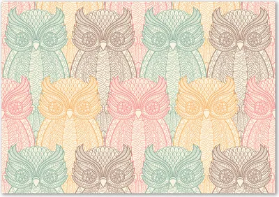 Produktbild von Tulup® Glas-Bild - 100 x 70 - Wandbild aus Glas - Wandkunst - Wandbild hinter gehärtetem Sicherheitsglas - Tiere - Eulen - Mehrfarbig
