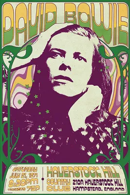 Produktbild von Bowie, David - Poster - Haverstock Hill