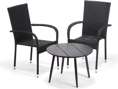 Obrázek produktu pro Iwome Jídelní set Elche antracit + 2x židle Madrid antracit IHH-10150015