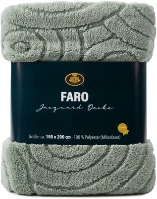 Produktbild von Gözze Jacquard Decke Faro salbei 150x200 cm