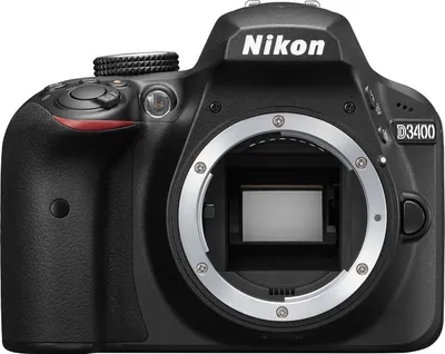 Produktbild von Nikon D3400 Body (nur Gehäuse, ohne Objektiv) Spiegelreflexkamera schwarz