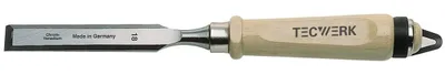 Image de Stechbeitel Schneiden-B.32mm m.Zwinge Weißbuchenh.Ulmer Form CV-Stahl TECWERK