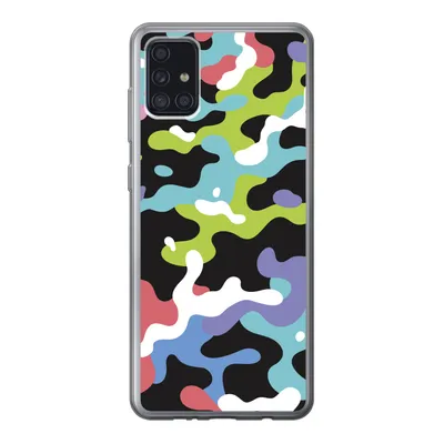 Produktbild von MuchoWow® Handyhülle Schutzhülle Hülle für Samsung Galaxy A52 5G Buntes Camouflage-Muster Silikon Softcase Handy Hülle - Umschlag
