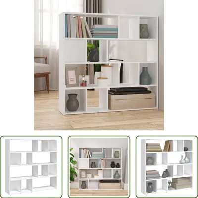 Produktbild von The Living Store Bücherregal/Raumteiler Weiß 105x24x102 cm