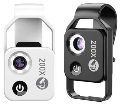 Produktbild von 200 -fache Mobilmikroskop -Lens -LED -Licht, tragbare digitale Kinder, Handheld -Mikroskop, Dermatoskop, Hautdiagnose, Haaranalysator