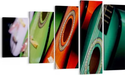 Produktbild von Bild auf Leinwand - Leinwandbild - Gitarre Musik Instrument - 100x60cm - Wand Bild - Wanddeko - Leinwanddruck - Bilder - Kunstdruck - Wanddekoration - Leinwand bilder - Wandkunst - EG100x60-2113