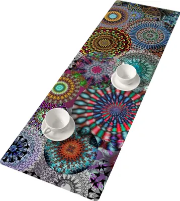 Zdjęcie produktu dla BERTONI filcowy bieżnik na stół, obrus z wzorem ławka dekoracja stołu KARUZELA 115x40 cm