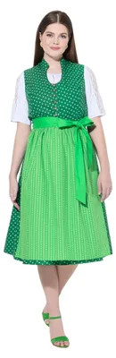 Productafbeelding van Ulla Popken dameskleding, grote maten, overmaten, plus size. Dirndl Viola met knoopsluiting