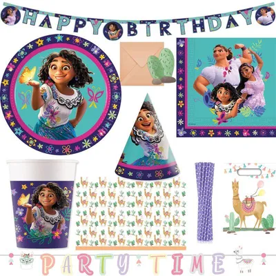 Produktbild von XXL Partyset Encanto Geburtstagsdeko Deko Kindergeburtstag Partyartikel Geburtstag