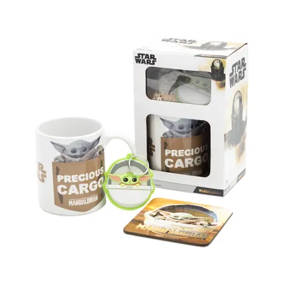 Produktbild von GESCH.BOX MANDALORIAN BABY YODA (TASSE,SCHL.A,U.SE - Fanartikel