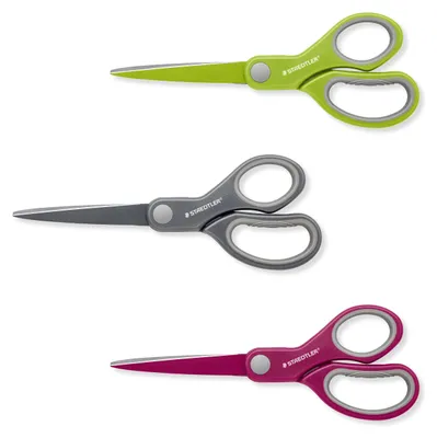 Produktbild von STAEDTLER Noris 965 Bastelschere Karton-Karte mit Schere, 3 Farben sortiert