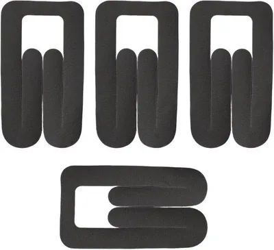 Produktbild von Elastische spiertape voor sport, 4-delig, zwart, voorgesneden stroken met lange ondersteuning