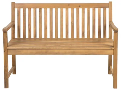 Obrázek produktu pro BELIANI Zahradní lavice lehké hnědé akáciové dřevo 120 W cm lamelové venkovní rustikální