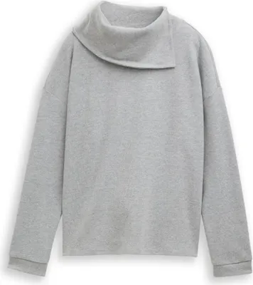 Produktbild von Tom Tailor Sweatshirt mit Rollkragen, lockere Passform, weiches Materialgefühl