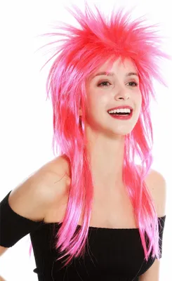 Produktbild von WIG ME UP Perücke Punk Vokuhila 80s Rot Rosa DH1069-PC13TPC5