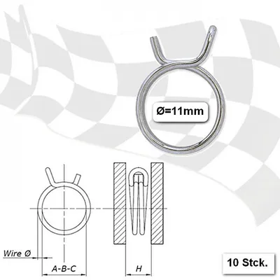 Produktbild von Benzinschlauchklemmen 11mm starke Ausführung