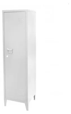 Image de Armoire casier en métal "Industriel White" - Blanc - L 38 x l 38 x H 137 cm