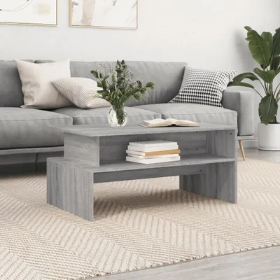 Produktbild von The Living Store Couchtisch Grau Sonoma 90x55x42,5 cm Holzwerkstoff