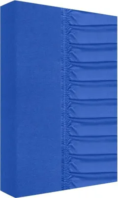 Zdjęcie produktu dla Prześcieradło, grube, dżersej 100% bawełna, 140x200cm 140x200 chabrowy