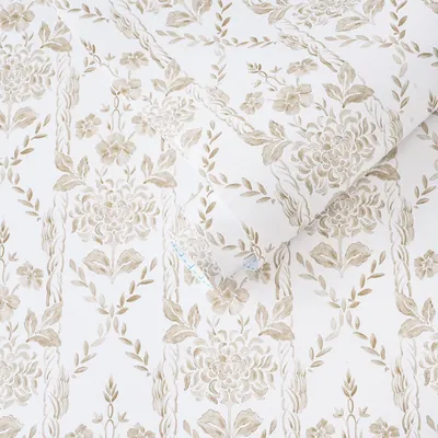 Image de Solidchoice - Papier peint adhésif géométrique avec motifs floraux, 44 x 1000 cm
