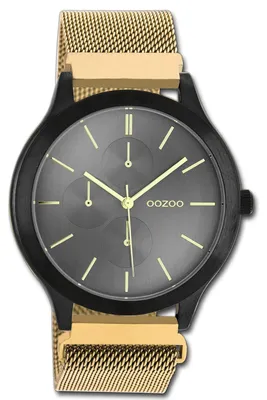 Productafbeelding van Oozoo dames- en herenhorloge, gouden metalen band, quartz uurwerk, analoog horloge, model D3UOC10689