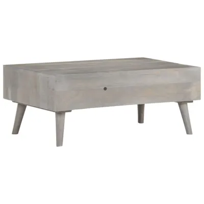 Produktbild von vidaXL Couchtisch Grau 100x60x40 cm Raues Mango Massivholz - Couchtisch - Couchtische - Hölzerner Couchtisch - Hölzerne Couchtische