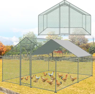 Produktbild von Yakimz 3x3x2m Chicken House Pozinkovaná klietka pre králiky Klietka pre hydinu PE strecha