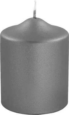 Produktbild von Fink CANDLE, metallic Stumpenkerze, Paraffin, Velvet, grau, L. 8 cm, B. 8 cm, H. 10 cm, D. 8 cm Höhe: 10.00 cm Breite: 8.00 cm Tiefe: 8.00cm Durchmesser: 8.00 cm 172028
