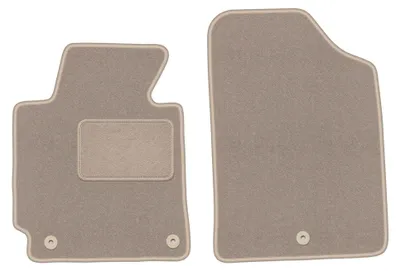 Productafbeelding van Velours voormatten voor Hyundai Elantra V 2010-2016 (coupé/sedan) – 2-delig, beige, op maat – Wielganizator LUX