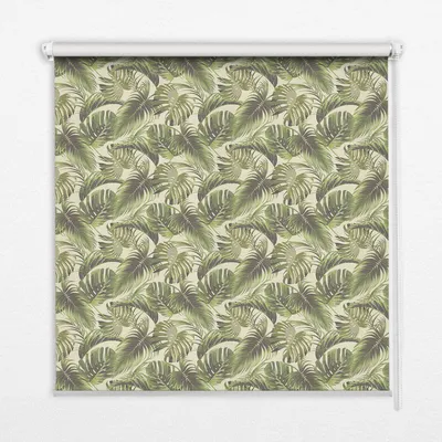 Produktbild von Seitenzug-Rollo Fensterrollo Jalousie - Thermo-Rollo Verdunkelungsrollo - 70x140 cm - Blätter von Blumen