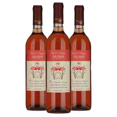 Produktbild von Giuaani Rosé Saperavi-Cabernet Sauvignon Lieblich Georgischer Roséwein Lieblich (3 x 0,75L)