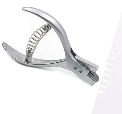 Imagen del producto de Perforadora Lochzange de 2 mm, modelo en acero inoxidable, ideal para papel, etiquetas adhesivas y fácil de usar