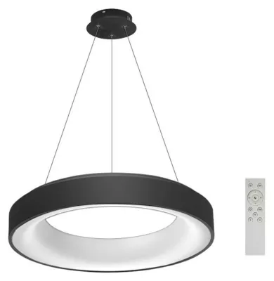 Produktbild von AZzardo LED-Pendelleuchte Sovana, 55 cm, dimmbar, schwarz, AZ2728, 50 W, 2750 lm, 3000–6500 K, Schutzart IP20, schwarz