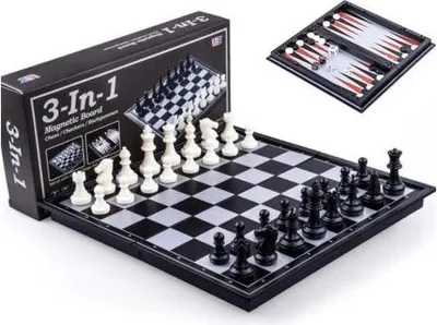 Obrázok produktu pre 3W1 Magnetický klasický šach 25X25 cm Wkgra-6 17899