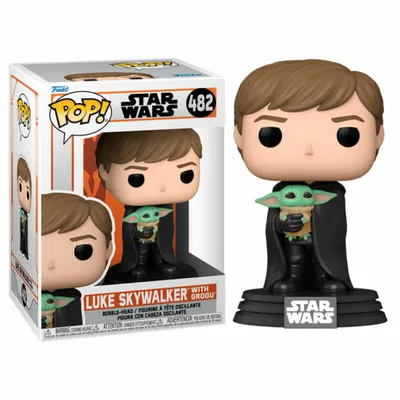 Produktbild von Star Wars - Luke Skywalker with Grogu 482 - Funko Pop! - Vinyl Figur