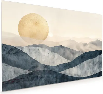 Produktbild von Küchenrückwand Spritzschutz Glas mit Motiv Sonnenaufgang Hügel 40 x 40 cm